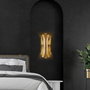 Opviq Lámpara de Pared de Cuerpo Metálico Dorado